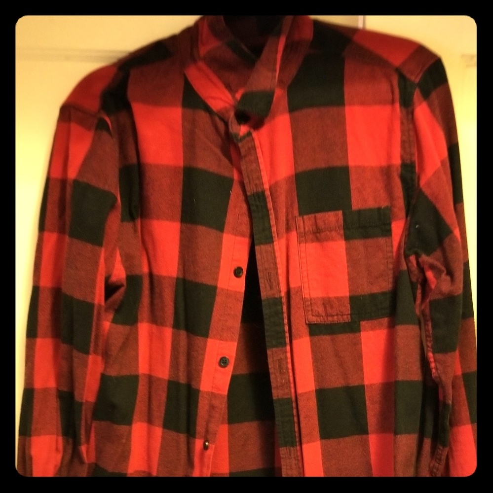 Mens L Flannel with side zippers